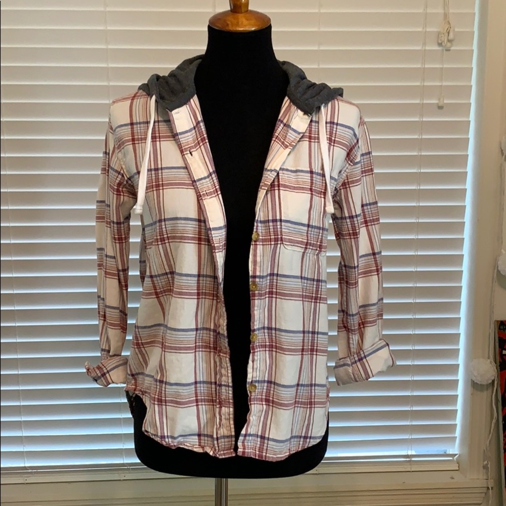 F21 Hooded flannel